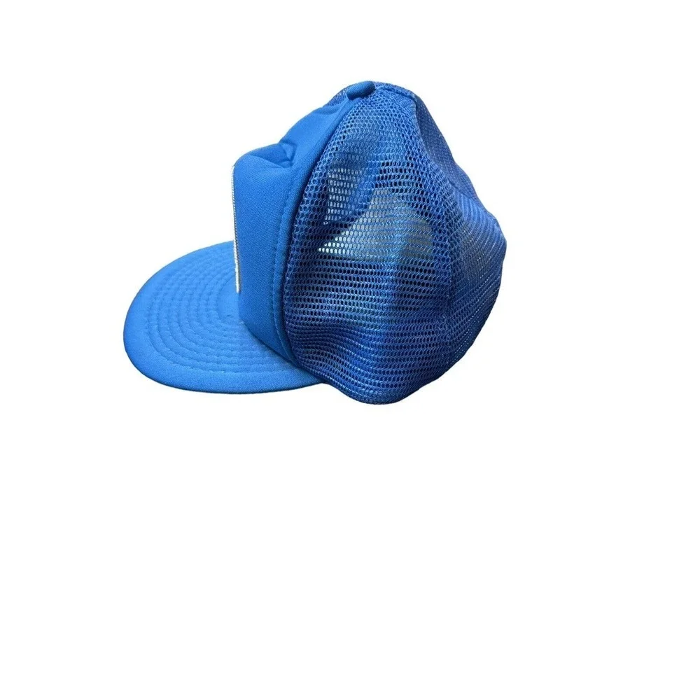 NOS Deadstock Vintage Texas Hot Shot Co. Blue Mesh Trucker Hat